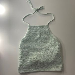 Light teal Hollister cropped tank in size xs